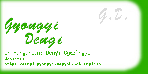 gyongyi dengi business card